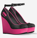 ♡Jennifer♡™ Pink & Blaque Luxe Platform Wedges
