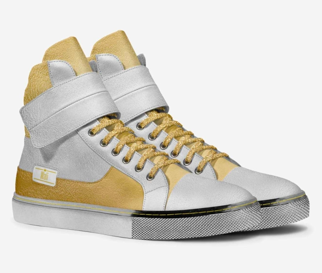 Wali™ Luxe Silver & Gold Italian Suede High Tops with Silver Soles