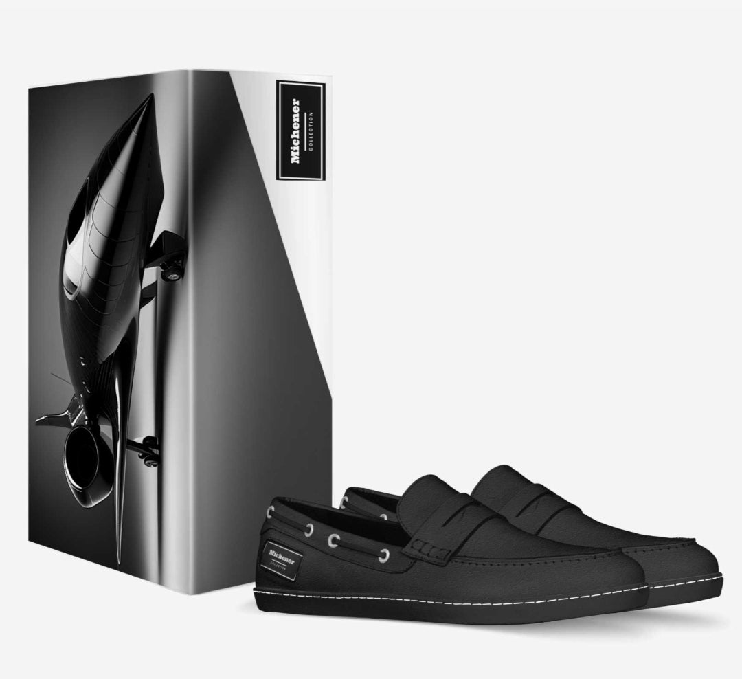 Michener™ Luxe Black Italian Suede Penny Loafers