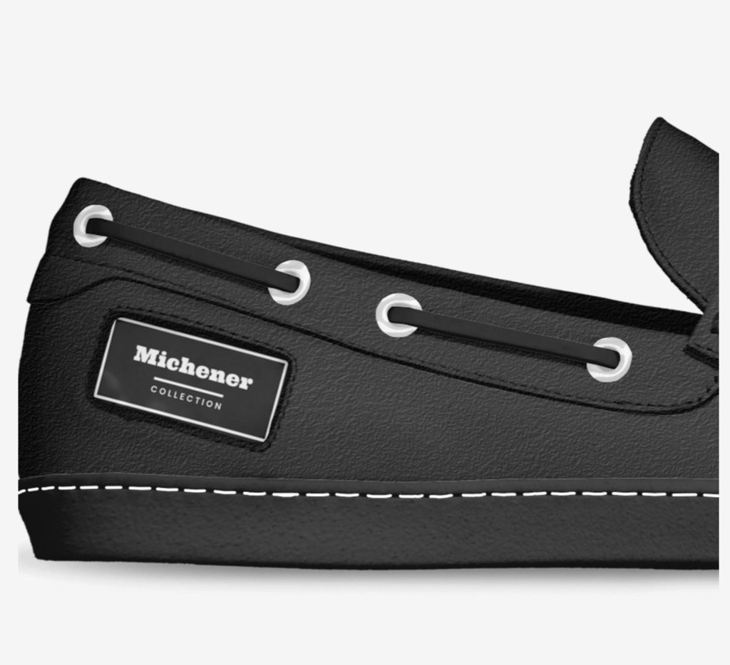 Michener™ Luxe Black Italian Suede Penny Loafers
