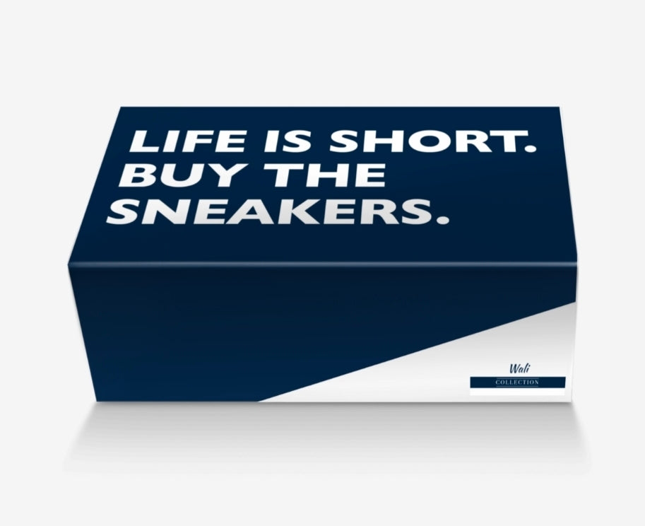 Wali™ Navy & White Italian Suede Luxury Hightops