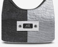 J•LOVE™ Noir Luxe Three-Tone Croc-Print Handbag