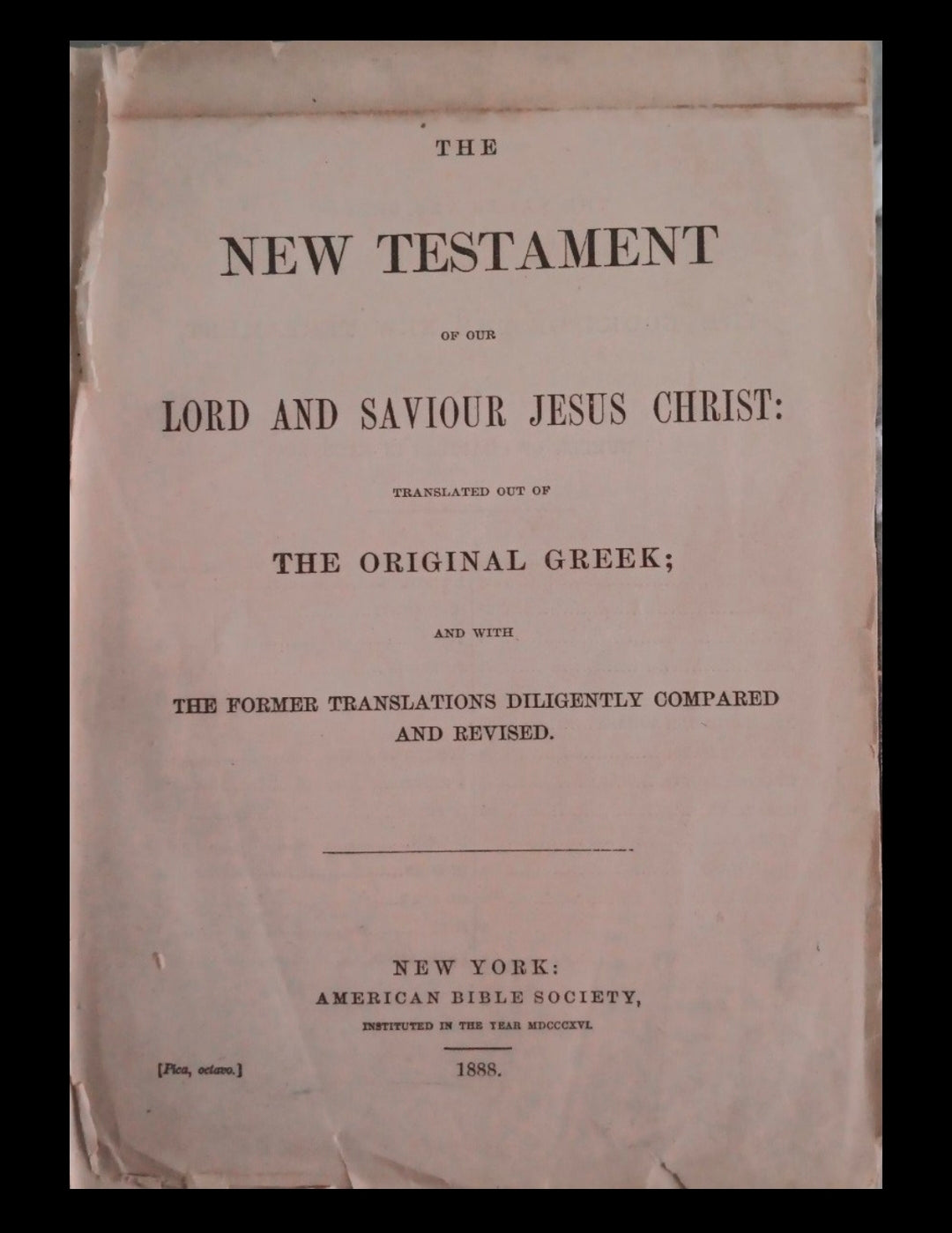 Antique 1800's Bible