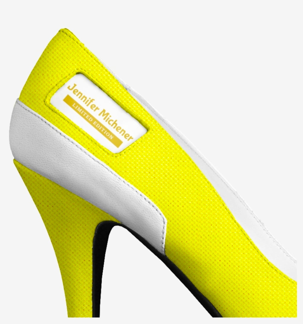 Jennifer Michener™ Luxe Yellow & White Platform Stiletto Heels