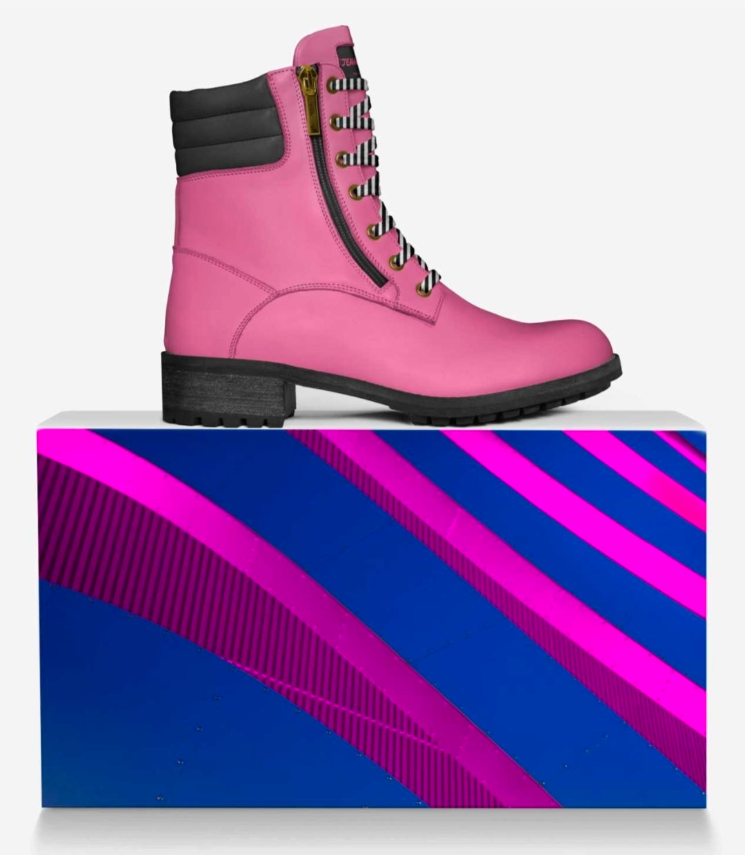 ♡Jennifer♡™ Collection Luxe Pink & Blaque High Top Boots