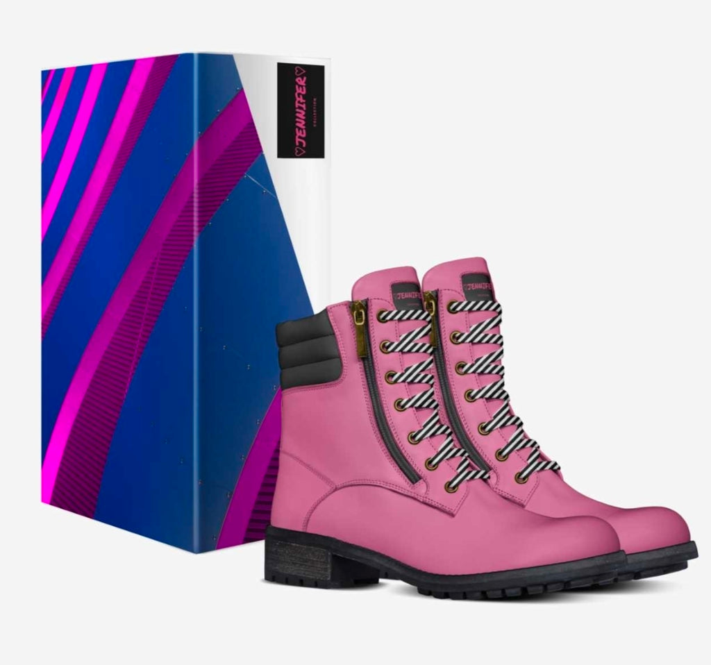 ♡Jennifer♡™ Collection Luxe Pink & Blaque High Top Boots