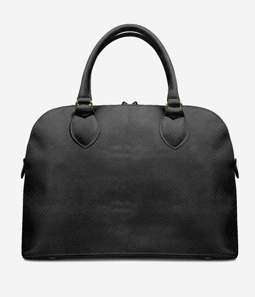 Jennifér™ Limited Edition Luxe Blaque, Gold and Red Eco-bio Premium Leather Python Print Luxe Handbag