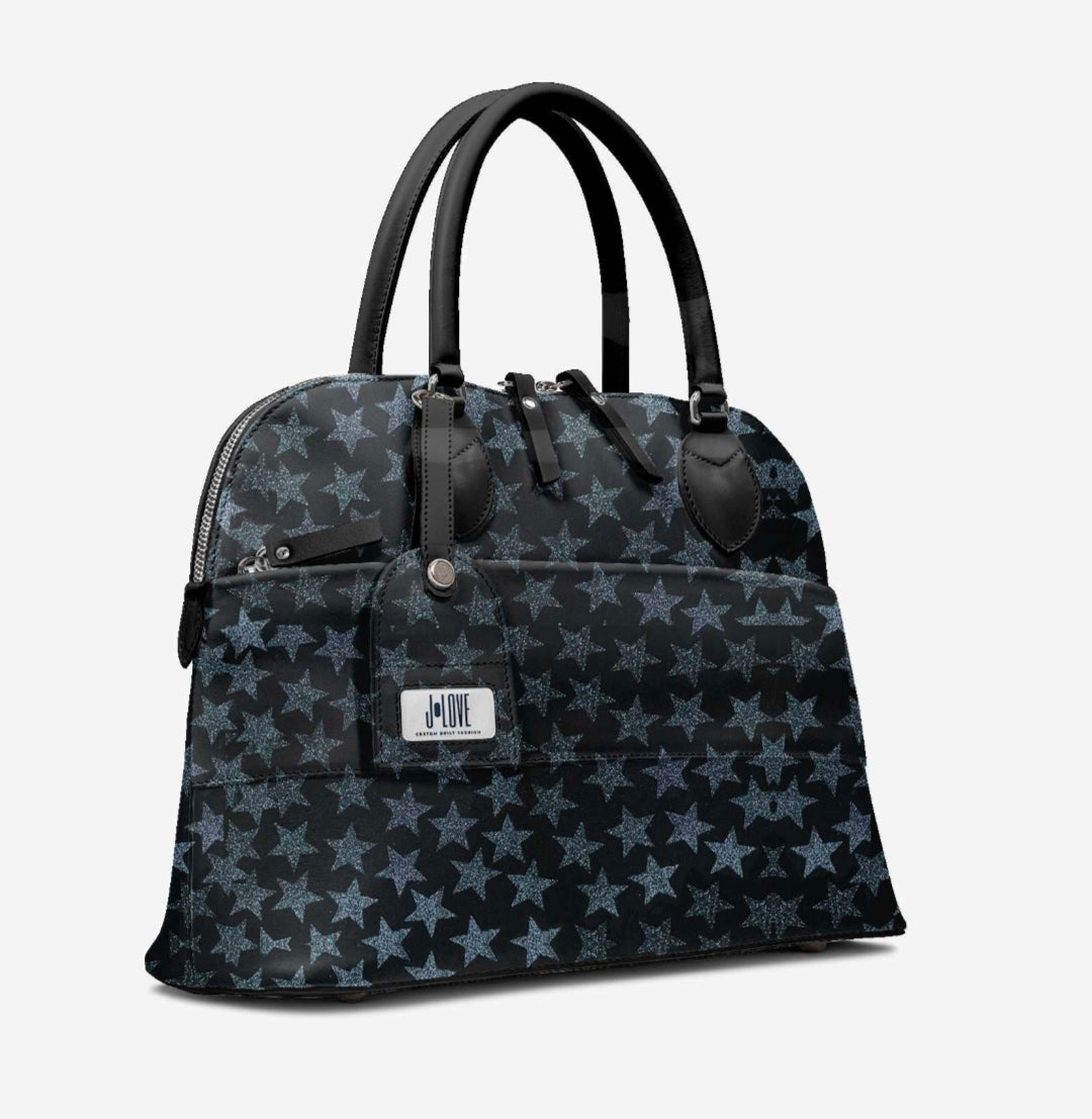 J•LOVE™ Limited Edition Luxe Star Print Eco-Bio Premium Leather Handbag