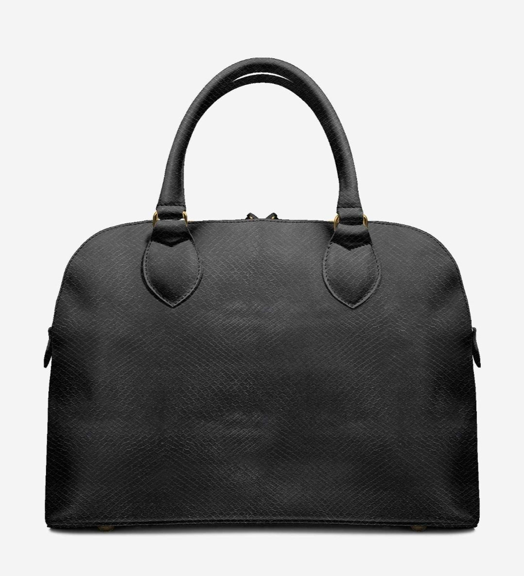 Jennifér™ Collection Luxe Python Print Blaque Hand bag with Gold Hangtag
