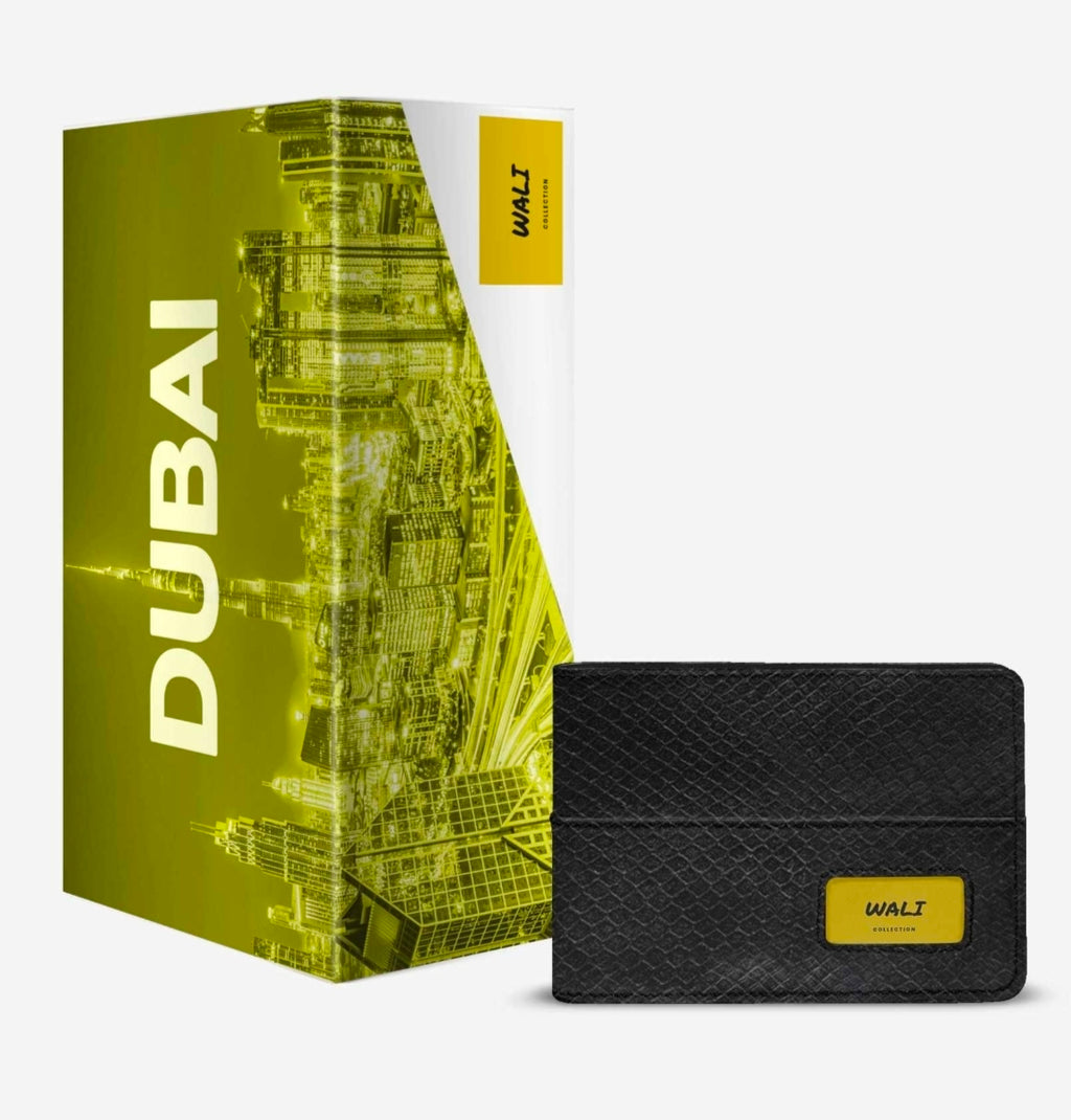 Wali™ Blaque & Gold Luxe Python Print Eco-Bio Premium Leather Wallet