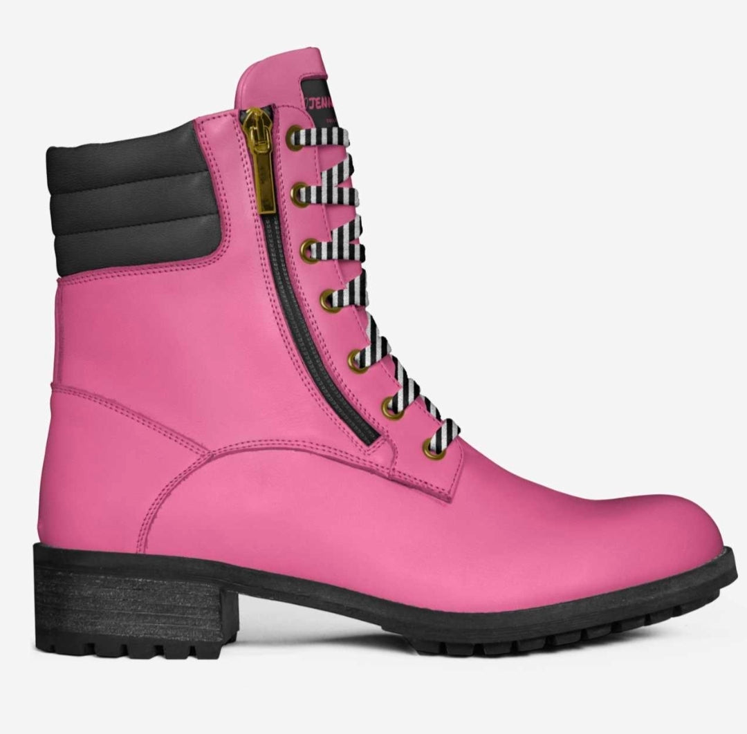♡Jennifer♡™ Collection Luxe Pink & Blaque High Top Boots
