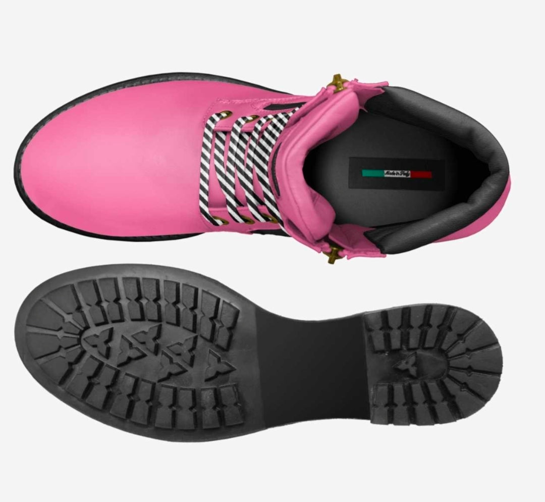 ♡Jennifer♡™ Collection Luxe Pink & Blaque High Top Boots