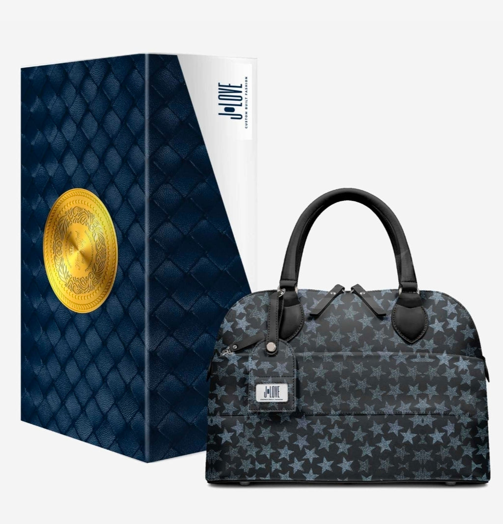 J•LOVE™ Limited Edition Luxe Star Print Eco-Bio Premium Leather Handbag