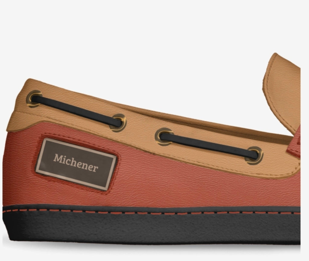 Michener™ Luxe Coral & Tan Penny Loafers