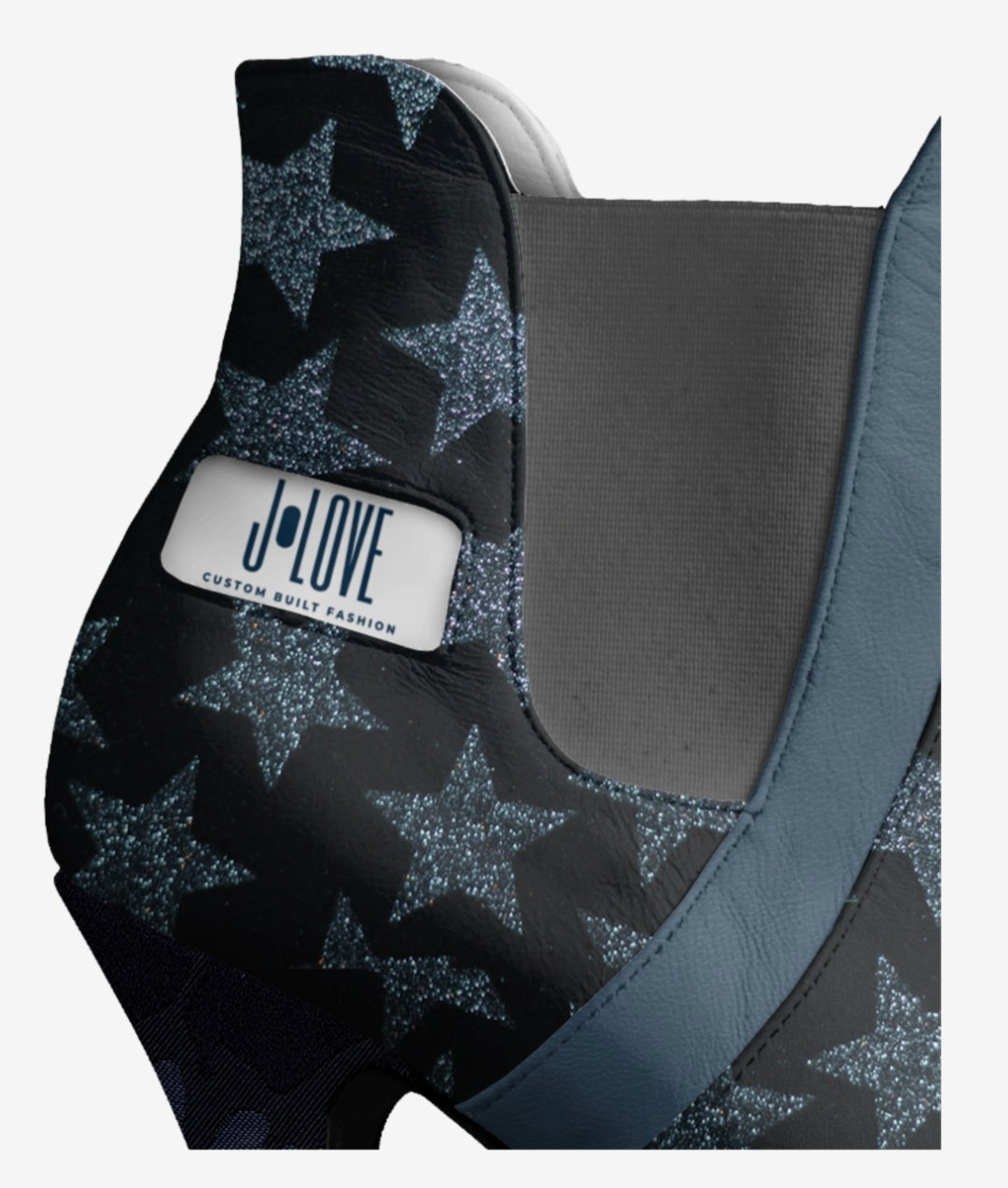 J•LOVE™ Luxe Blue Star Stiletto Platform Boots