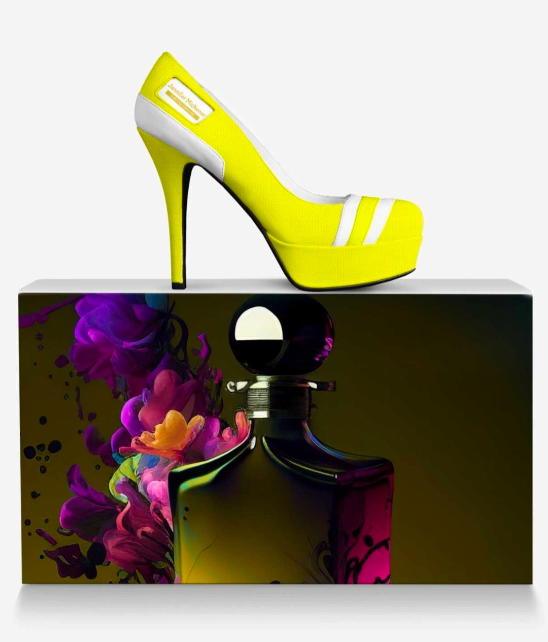 Jennifer Michener™ Luxe Yellow & White Platform Stiletto Heels