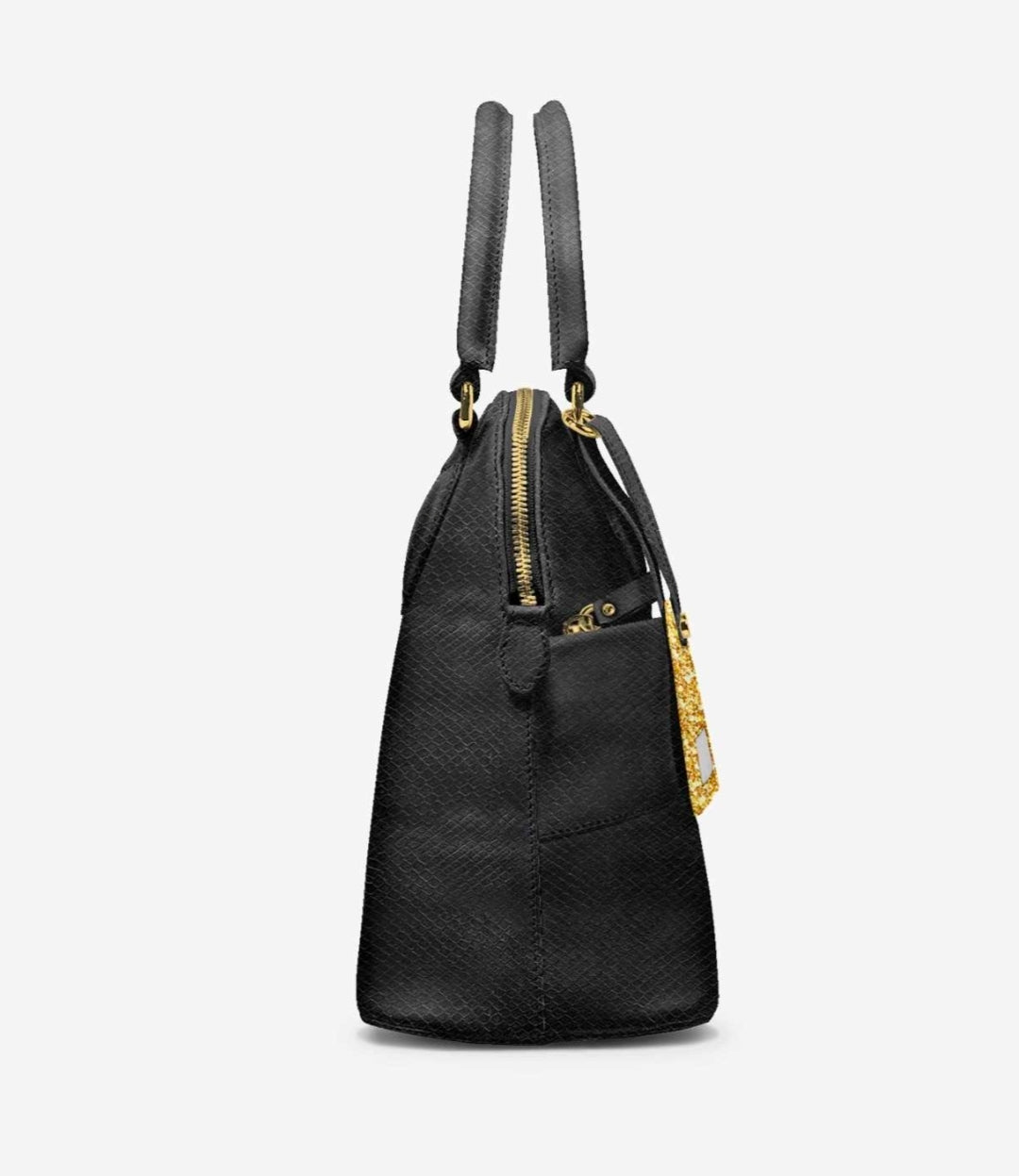 Jennifér™ Limited Edition Luxe Blaque, Gold and Red Eco-bio Premium Leather Python Print Luxe Handbag
