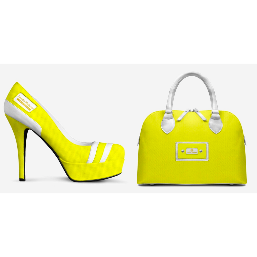 Jennifer Michener™ Signature Luxe Yellow & White Handbag