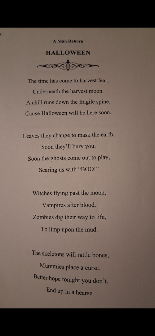 "A Man Reborn" poetry book