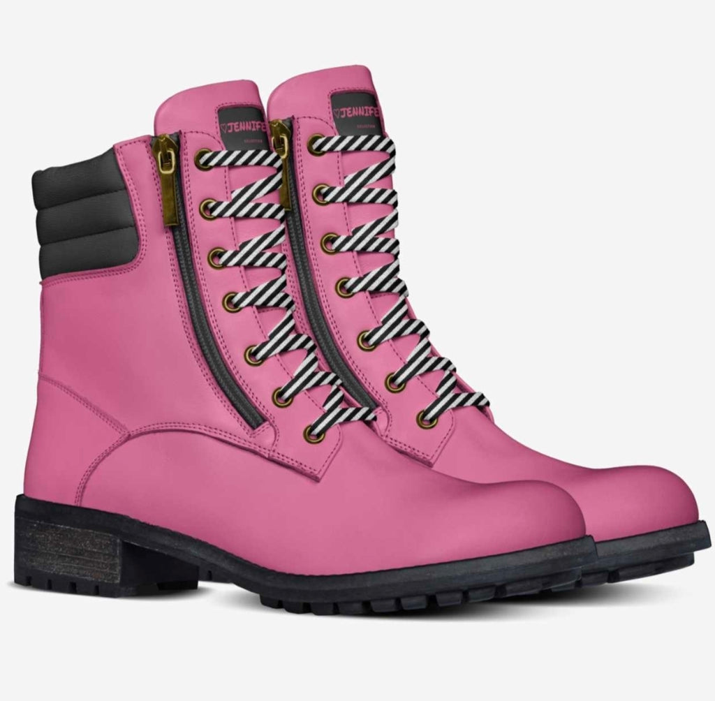 ♡Jennifer♡™ Collection Luxe Pink & Blaque High Top Boots