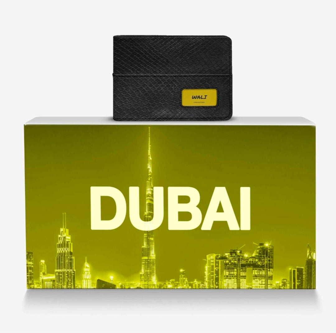 Wali™ Blaque & Gold Luxe Python Print Eco-Bio Premium Leather Wallet