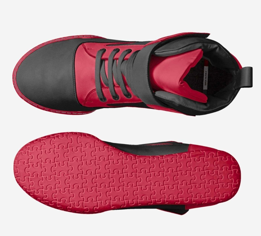Wali™ Luxe Red & Blaque Limited Edition High Top Sneakers