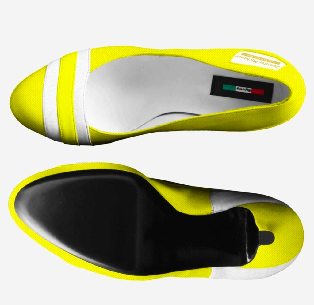 Jennifer Michener™ Luxe Yellow & White Platform Stiletto Heels